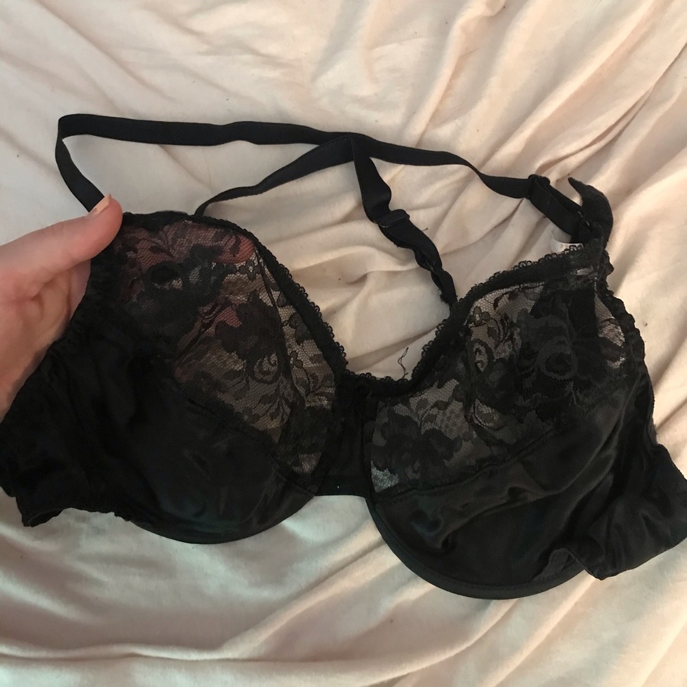 Lacy black bra